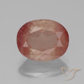 2.63ct Natural Rojo sangre Labradorita Andesina, Ovalada, Transparente / Translúcido