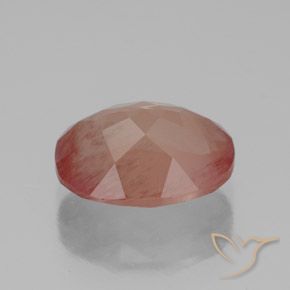 Labradorita Andesina Rojo sangre natural de 2.63 ct, Ovalada, Transparente / Translúcido