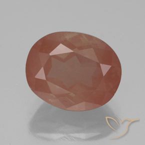 3.78ct Natural Rojo medio Labradorita Andesina, Ovalada, Translúcido