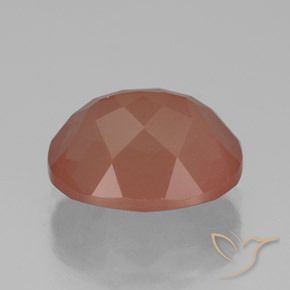 Labradorita Andesina Rojo medio natural de 3.78 ct, Ovalada, Translúcido
