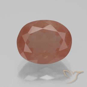 2.69ct Natural Rojo medio Labradorita Andesina, Ovalada, Transparente