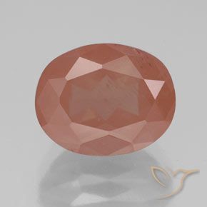 3.20ct Natural Rojo medio Labradorita Andesina, Ovalada, Transparente / Translúcido