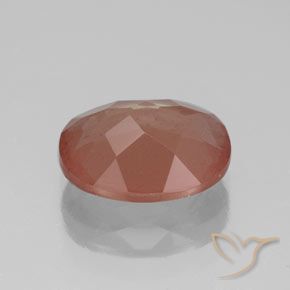 Labradorita Andesina Naranja rojizo pálido natural de 2.44 ct, Ovalada, Transparente / Translúcido