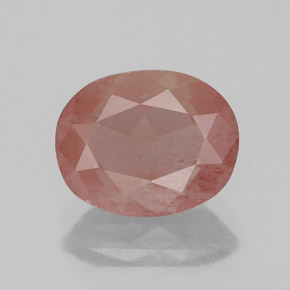 Labradorita Andesina Rojo naranja natural de 2.44 ct, Transparente, Transparente / Translúcido