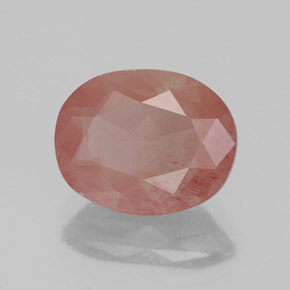 Labradorita Andesina Rojo naranja natural de 2.44 ct, Transparente, Transparente / Translúcido