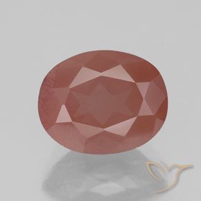 2.53ct Natural Rojo medio Labradorita Andesina, Ovalada, Transparente / Translúcido