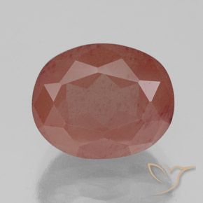 3.87ct Natural Rojo medio Labradorita Andesina, Ovalada, Transparente / Translúcido