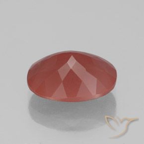 Labradorita Andesina Rojo azulado natural de 2.37 ct, Ovalada, Transparente / Translúcido