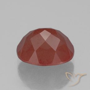 Labradorita Andesina Rojo oscuro natural de 2.91 ct, Ovalada, Transparente / Translúcido