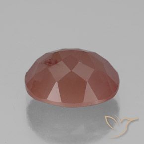 Labradorita Andesina Naranja rojizo pálido natural de 3.58 ct, Ovalada, Transparente / Translúcido