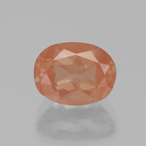 Andesina labradorita naranja natural de 1,86 ct, transparente, transparente / translúcido