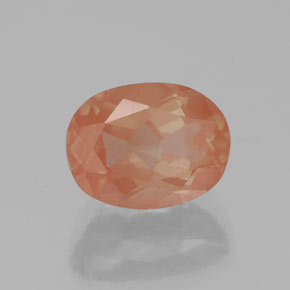 Andesina labradorita naranja natural de 1,86 ct, transparente, transparente / translúcido