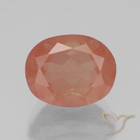 2.80ct Natural Naranja rojizo Labradorita Andesina, Ovalada, Transparente / Translúcido