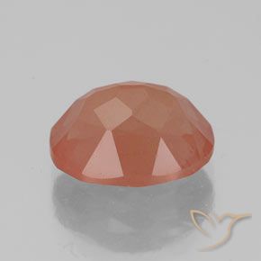 Labradorita Andesina Naranja rojizo natural de 2.80 ct, Ovalada, Transparente / Translúcido