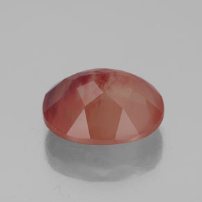 Andesina labradorita rojo natural de 3,45 ct, transparente, transparente / translúcido