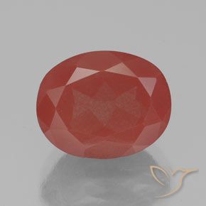 3.05ct Natural Rojo medio Labradorita Andesina, Ovalada, Transparente / Translúcido