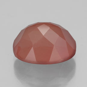 Andesina labradorita rojo natural de 4,07 ct, corte óvalo, translúcido