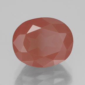 Andesina labradorita rojo natural de 4,03 ct, transparente, transparente / translúcido