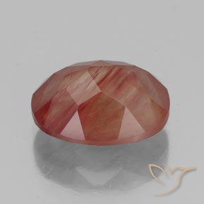 Labradorita Andesina Rojo sangre natural de 3.50 ct, Ovalada, Translúcido