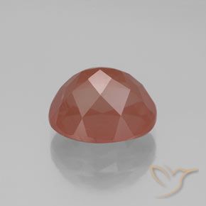 Labradorita Andesina Rosa oscuro natural de 4.21 ct, Transparente, Transparente / Translúcido