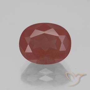 2.87ct Natural Roja Anaranjada Labradorita Andesina, Ovalada, Transparente / Translúcido