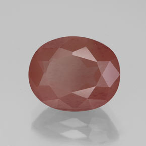 Andesina labradorita rojo natural de 3,35 ct, transparente, transparente / translúcido