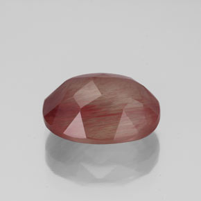 Labradorita Andesina Rojo sangre natural de 3.41 ct, Transparente, Transparente / Translúcido