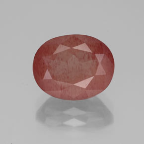 Andesina labradorita rojo natural de 2,86 ct, transparente, transparente / translúcido