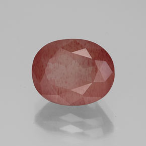 Andesina labradorita rojo natural de 2,86 ct, transparente, transparente / translúcido