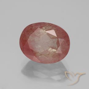 Labradorita Andesina Roja Anaranjada natural de 2.80 ct, Ovalada, Transparente / Translúcido