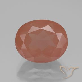 3.70ct Natural Rojo medio Labradorita Andesina, Ovalada, Transparente / Translúcido
