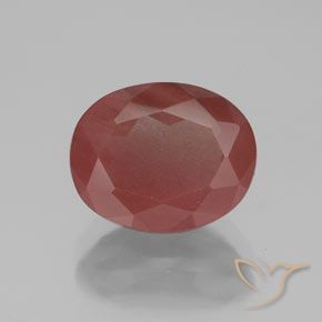 2.80ct Natural Rojo oscuro Labradorita Andesina, Ovalada, Transparente / Translúcido