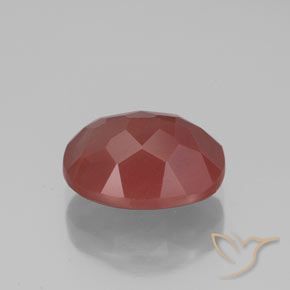 Labradorita Andesina Rojo oscuro natural de 2.80 ct, Ovalada, Transparente / Translúcido