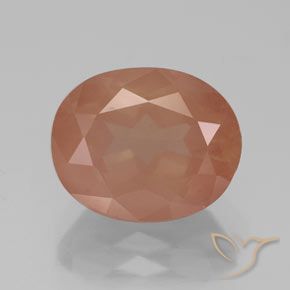 3.75ct Natural Naranja rojizo Labradorita Andesina, Ovalada, Transparente / Translúcido