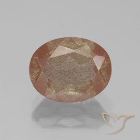 2.61ct Natural Naranja cálido Labradorita Andesina, Ovalada, Transparente / Translúcido