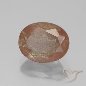 Labradorita Andesina Naranja cálido natural de 2.61 ct, Ovalada, Transparente / Translúcido