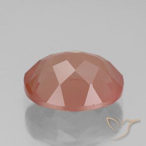 Labradorita Andesina Rojo medio natural de 3.59 ct, Ovalada, Transparente / Translúcido