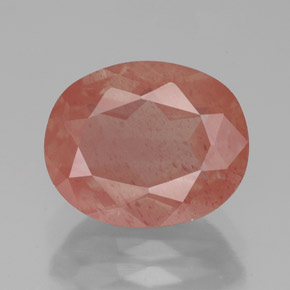 Andesina labradorita rojo natural de 3,36 ct, corte óvalo, translúcido