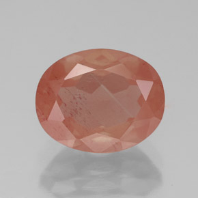 Andesina labradorita rojo natural de 2,79 ct, corte óvalo, translúcido