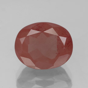 Labradorita Andesina Rojo naranja natural de 4.30 ct, Transparente, Transparente / Translúcido