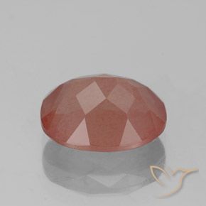 Labradorita Andesina Naranja rojizo pálido natural de 2.69 ct, Ovalada, Transparente / Translúcido