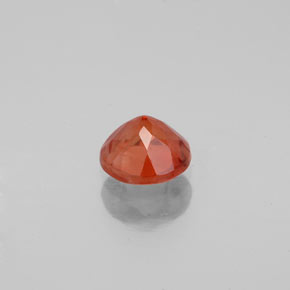 Andesina labradorita naranja natural de 0,62 ct, corte redondo, VS