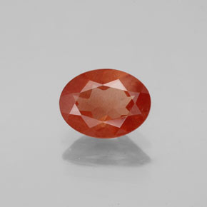 Labradorita Andesina Naranja rojizo natural de 0.96 ct, Corte Óvalo, VS-SI