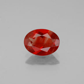 Andesina labradorita rojo natural de 0,80 ct, corte óvalo, VS-SI