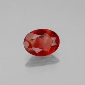 Andesina labradorita rojo natural de 0,80 ct, corte óvalo, VS-SI