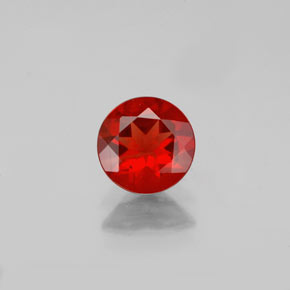 Andesina labradorita rojo natural de 0,62 ct, corte redondo, VS-SI