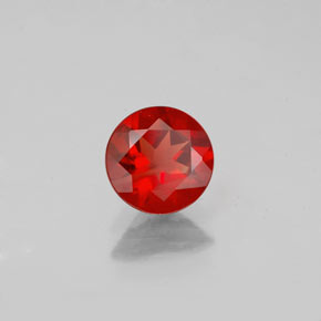 Andesina labradorita rojo natural de 0,62 ct, corte redondo, VS-SI