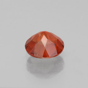 Andesina labradorita rojo natural de 0,55 ct, corte redondo, VS