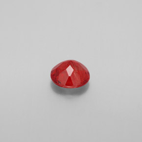 Andesina labradorita naranja natural de 0,87 ct, corte redondo, VS-SI