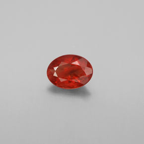 Andesina labradorita naranja natural de 0,66 ct, corte óvalo, VS-SI